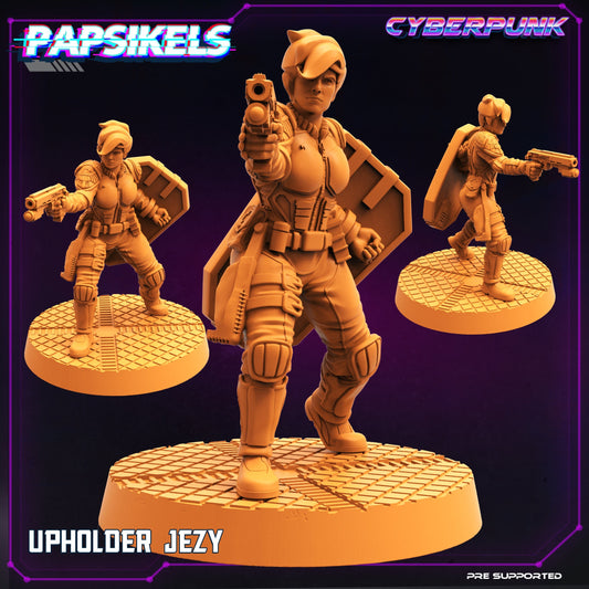 Cyberpunk Upholder Jezy - 32mm Scale Alien Miniature  | Batang City | Papsikels