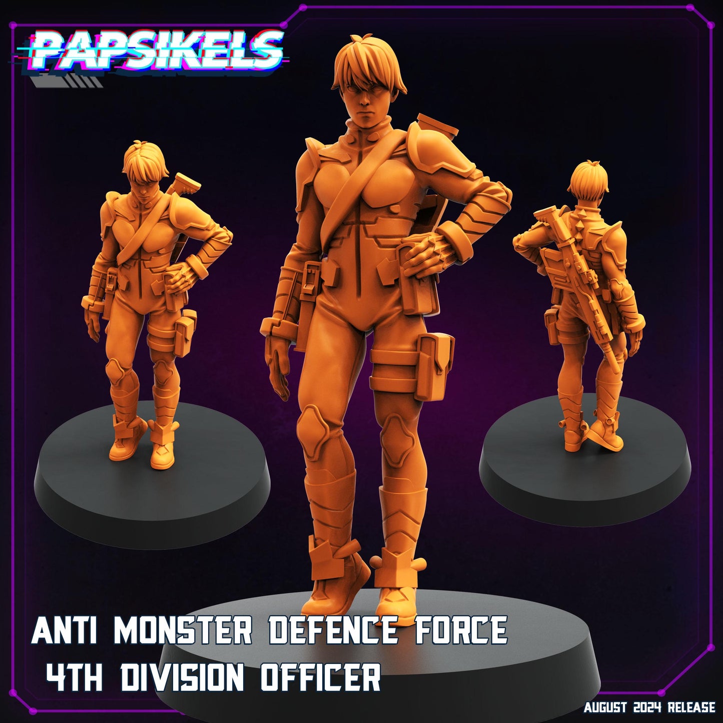 Anti Monster Defense Force - 28mm 32mm 40mm Scale Cyberpunk Mini  | Papsikels