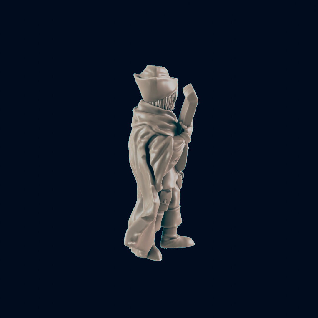 NPC Human Male Bard - 25mm - 75mm Scale | DnD | EC3D Fantasy Mini | Townsfolk