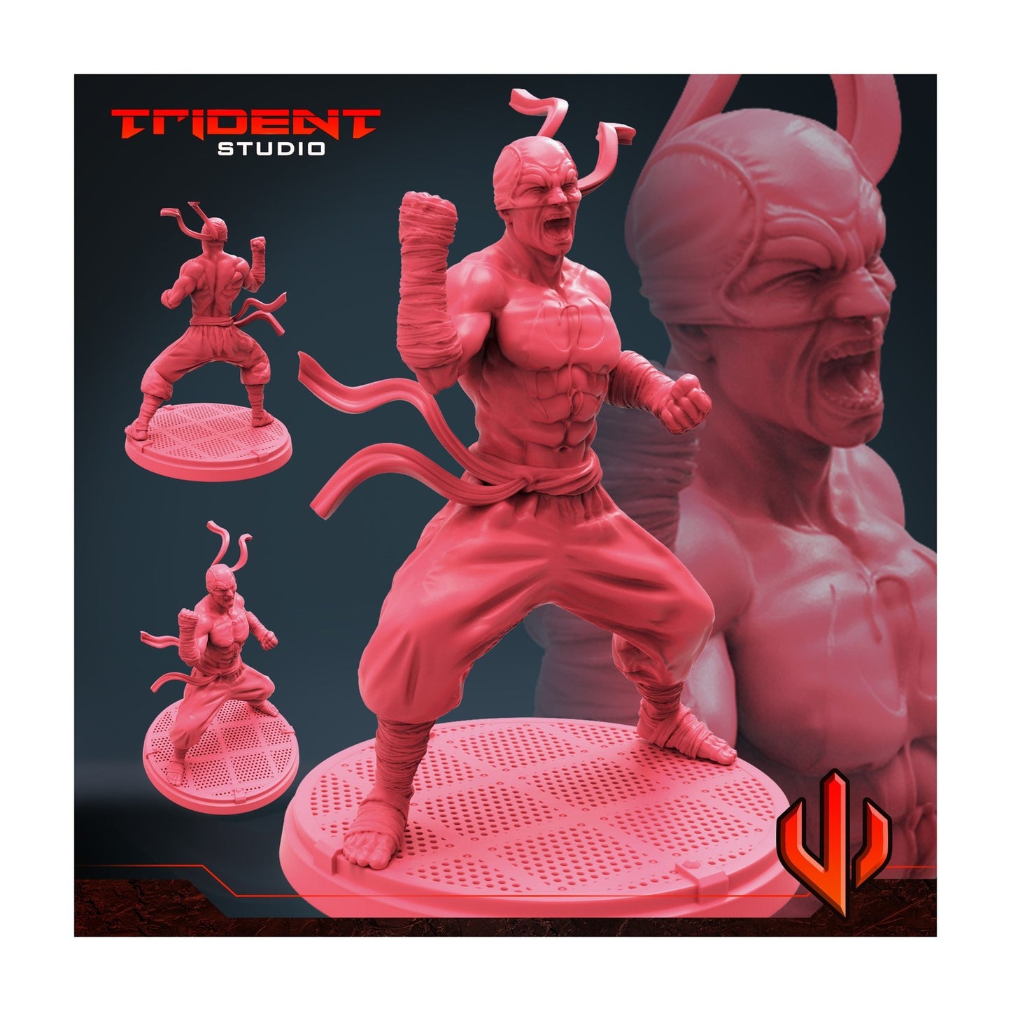 Dragon Fist A - 40mm  Miniature | Crisis Protocol Proxy | Trident