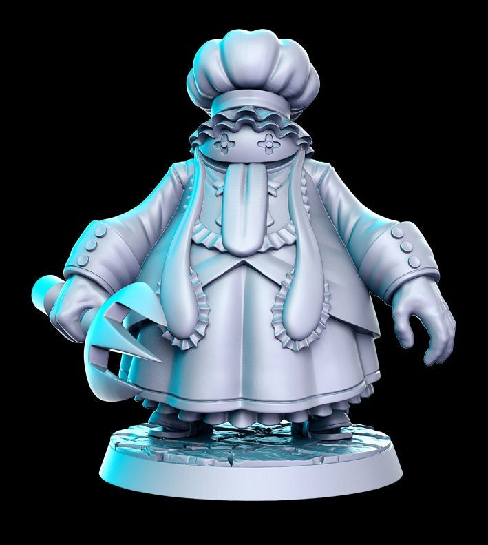 Salweeki Chef - 32mm Scale DnD Miniature | Dungeons and Dragons | JRPG Mini - RN Estudio