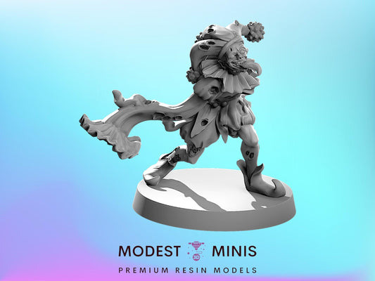 Zombie Long Sleeve Clown | 28mm - 100mm Scale Resin Mini | Zombicide  Zombicircus Vaultz