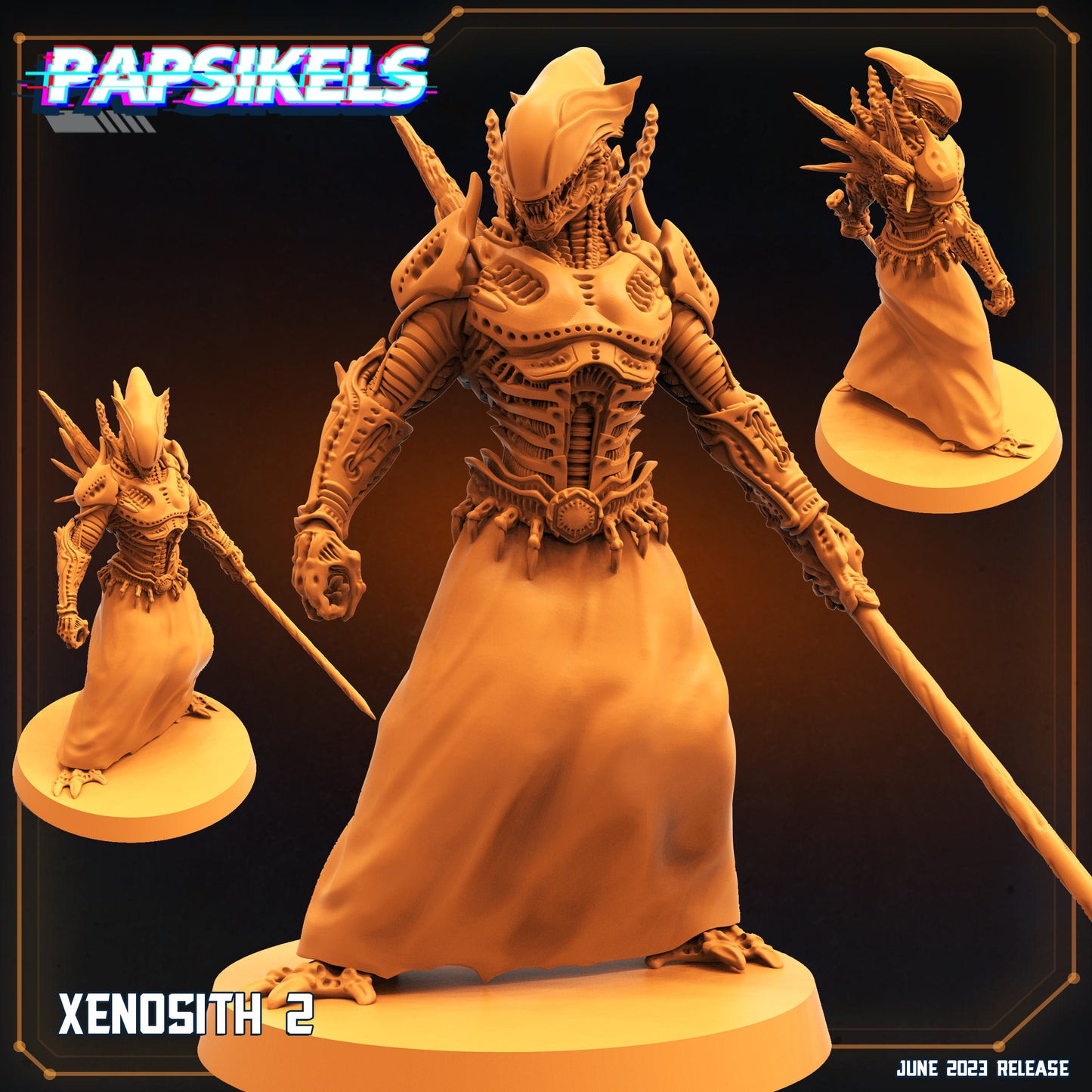 XenoSith 2 - 32mm Scale Alien Miniature | RPG | Sci fi | Cyberpunk | Role Playing | DnD | Papsikel
