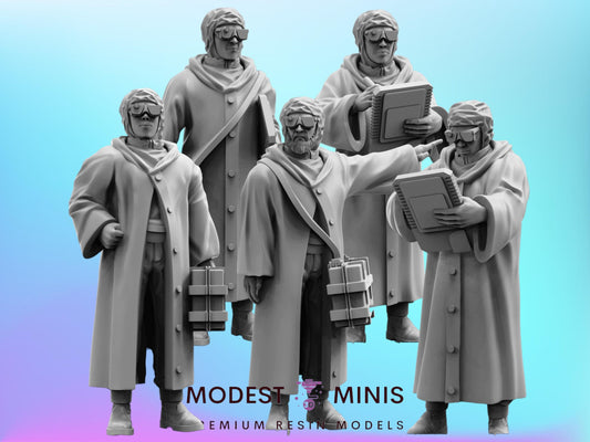 Sample Collectors 1-5 - 32mm Scale Alien Miniature | RPG | Sci fi | Cyberpunk | Role Playing | DnD | Papsikel
