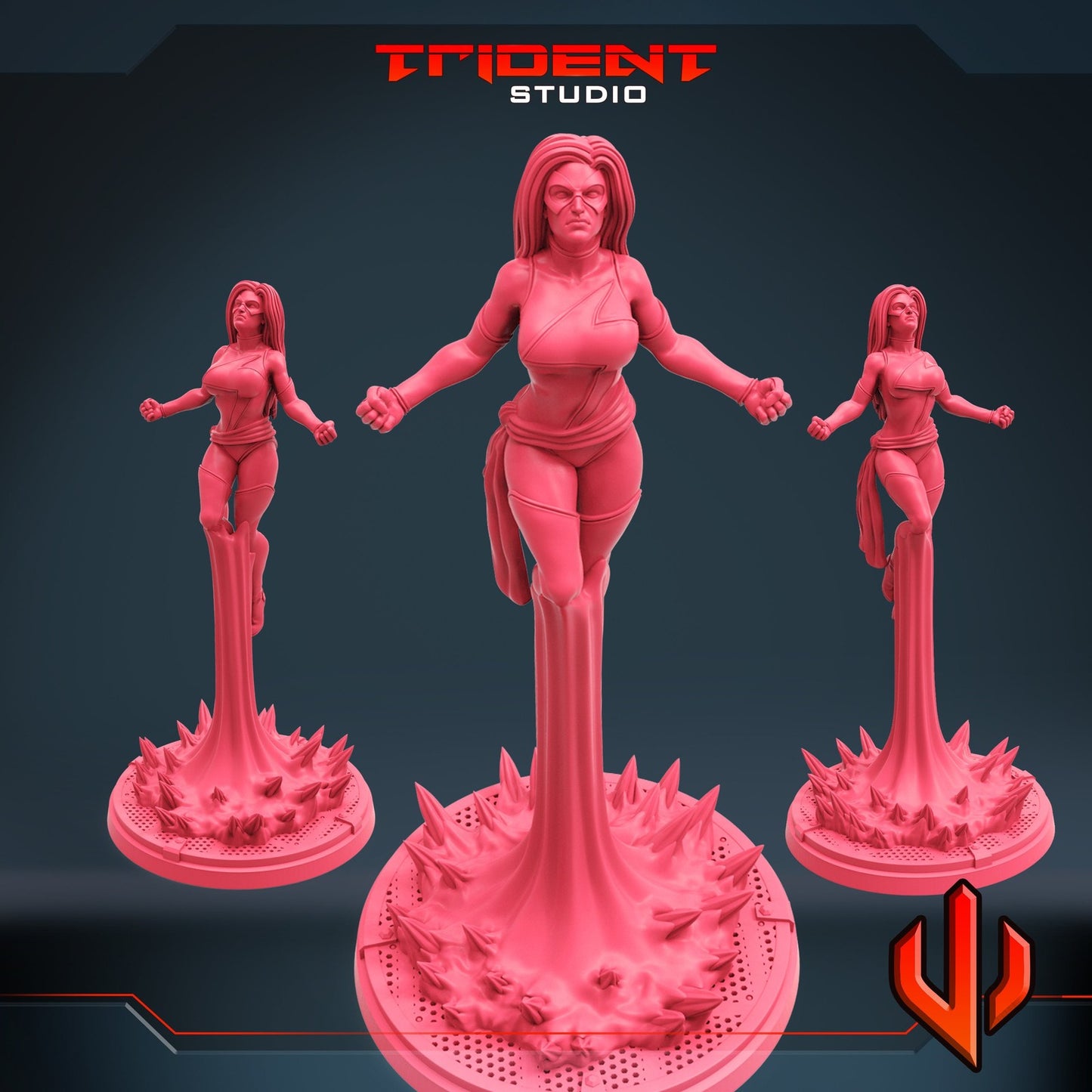 Trident Miss Wonder - 40mm  Miniature | Crisis Protocol Proxy | Trident