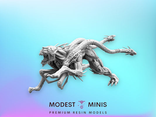 65mm Gigerian Hybrid Aggressor D - 32mm Scale Alien Miniature | RPG | Sci fi | Cyberpunk | Role Playing | DnD | Papsikel