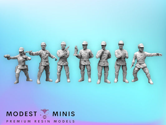 7pc Authority Officers Set - 28mm - 40mm Scale | D&D |  | Star Wars Legion Mini