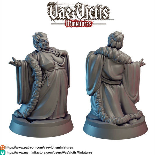 Madame Ursule | 28mm - 75mm Scale | DnD Frostgrave Mini | Vae Victis Fantasy