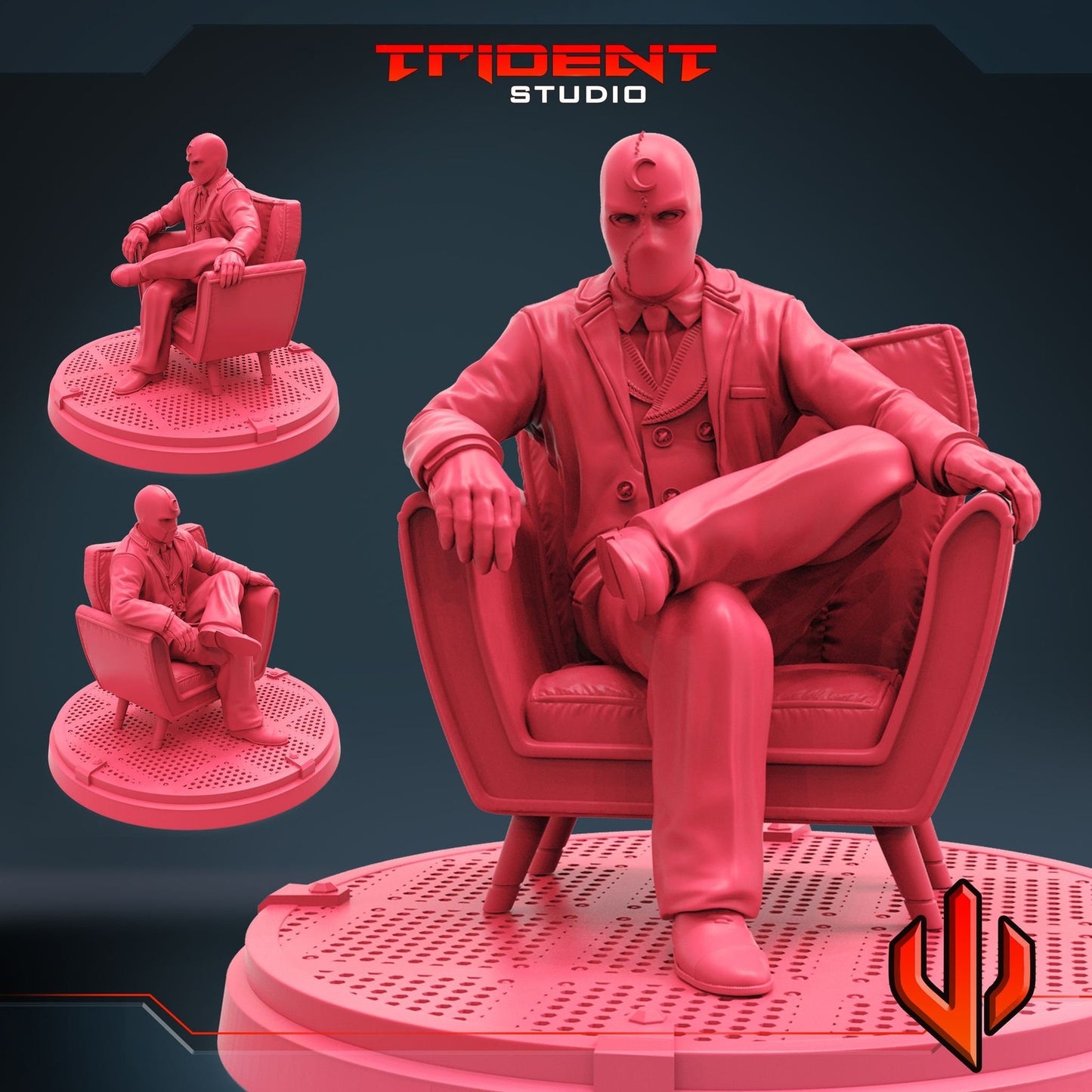 Half Moon B - 40mm  Miniature | Crisis Protocol Proxy | Trident