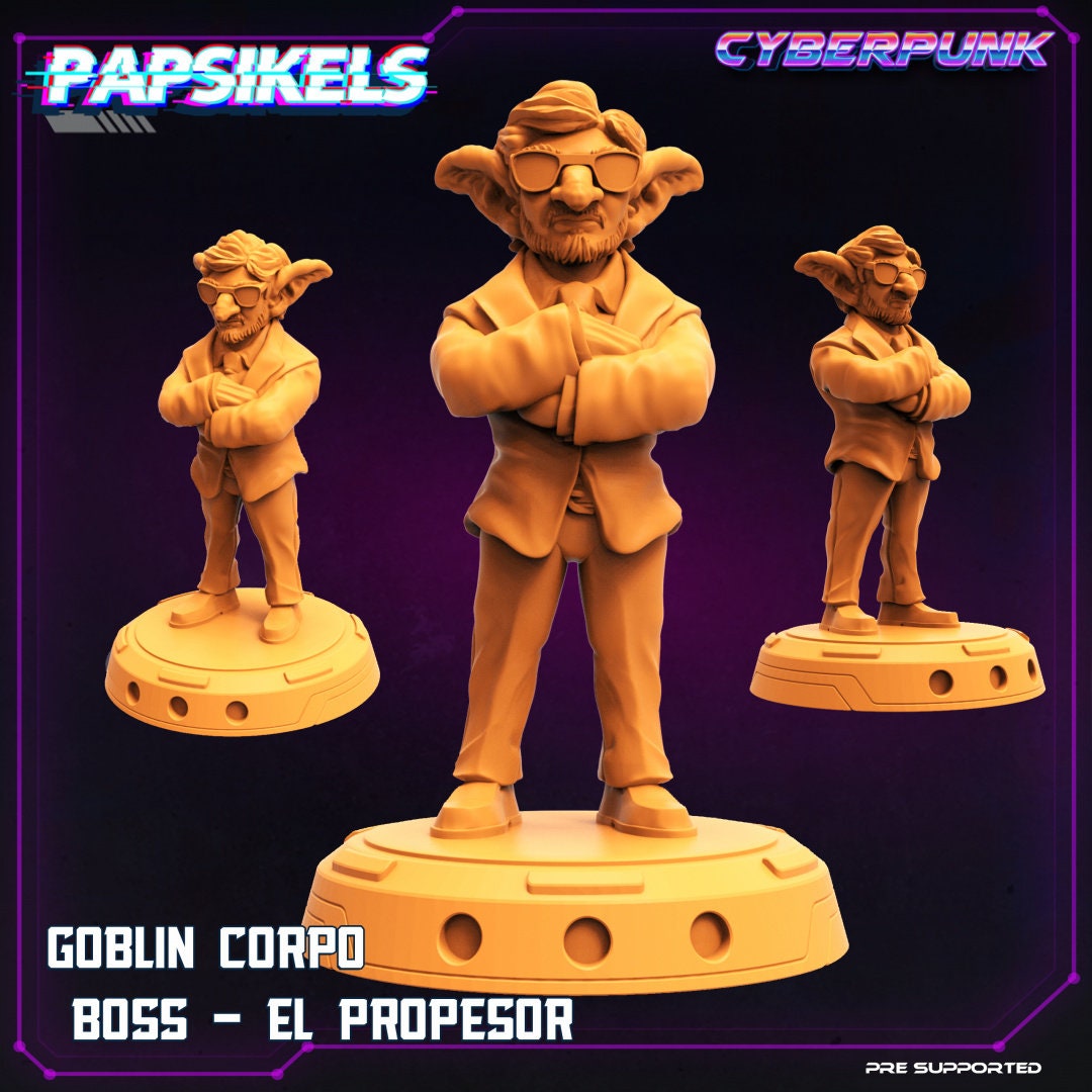 8pc Cybergoblins Heist - 32mm Scale Cyberpunk Miniature  | Law Upholders | Papsikels