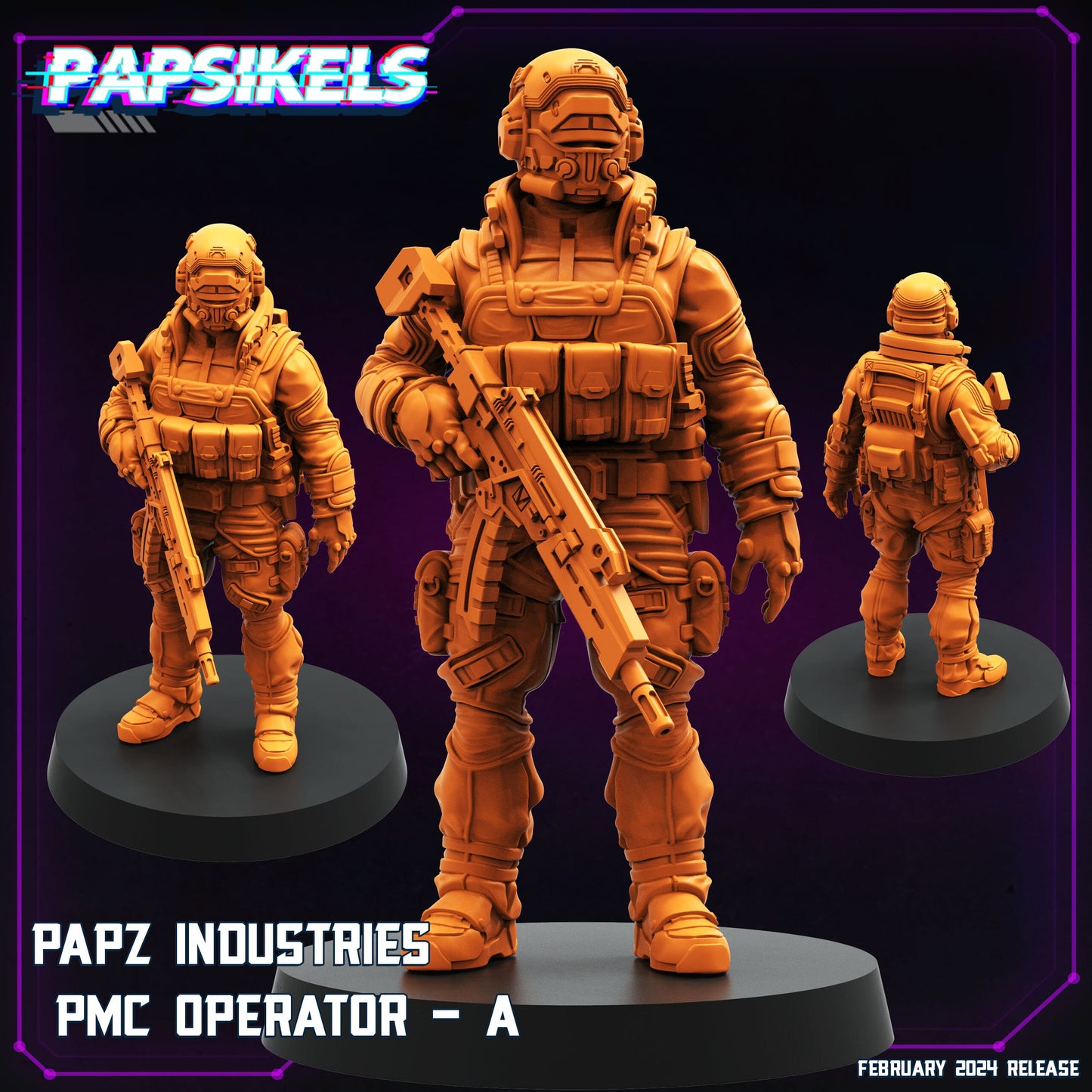 PMC Operators Set - Cyberpunk Miniature  | Papsikels
