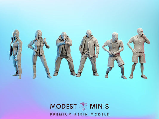 6pc Covert Overt pt2 - 28mm Scale Resin Military Miniature | Zona Alfa | Spectre Ops Mini