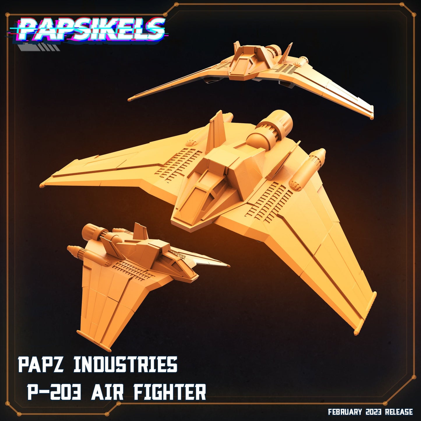 P 203 Air Fighter Dart - Resin 3D Print Alien Miniature | RPG | Sci fi | Cyberpunk | Role Playing | DnD | Papsikel Star Entrance