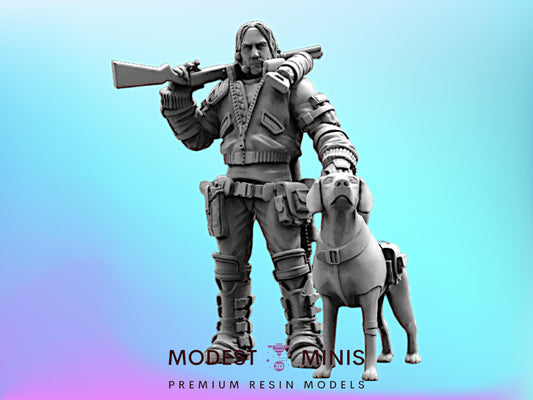 Resistance Fighter Josh Win - 32mm Scale Alien Miniature | RPG | Sci fi | Cyberpunk | Role Playing | DnD | Papsikel