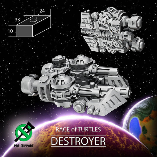 Turtle Destroyer - Twilight Imperium | Fleetscale | Starfinder | Billion Suns | Starmada | Firefly | Terra Conflict