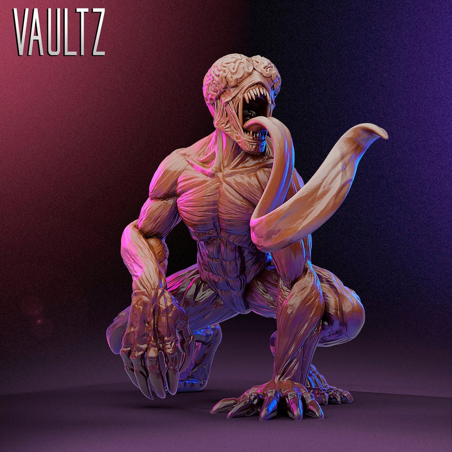 Zombie Long Tongue | 28mm - 100mm Scale Resin Mini | Zombicide | Vaultz