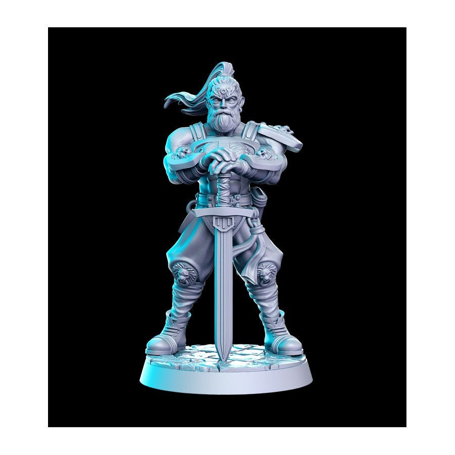 Kensai Blademaster - 32mm Scale DnD Miniature | Dungeons and Dragons | JRPG Mini - RN Estudio