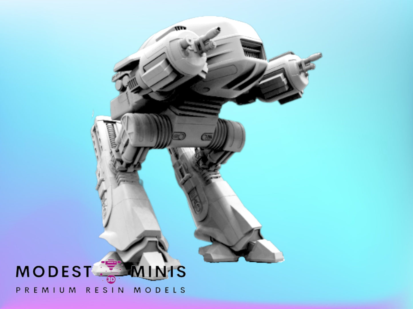 Experimental Battle Mech Series 3 B - 32mm Scale Miniature | RPG | Sci fi | Cyberpunk | Role Playing | Papsikel