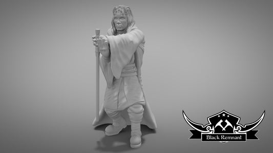 Mystical Warrior with Long Hair - 28mm - 40mm Scale | Star Wars Legion Mini