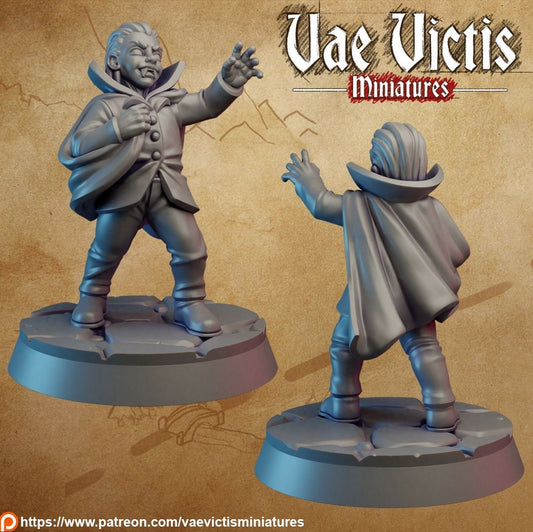 Kid Vampire Costume | 28mm - 75mm Scale | DnD Frostgrave Mini | Vae Victis Fantasy