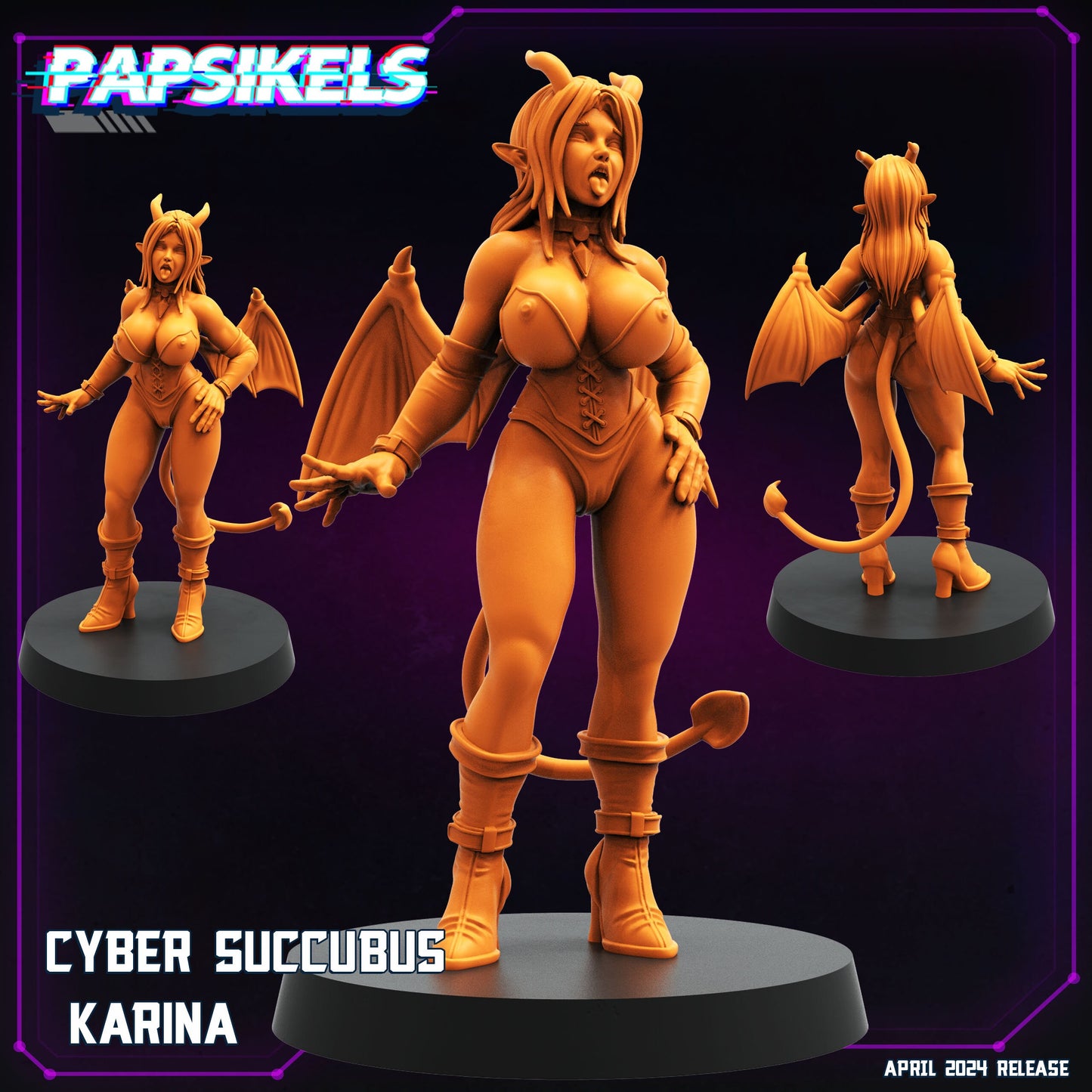Cyber Succubus - Resin Cyberpunk Miniature  | Papsikels