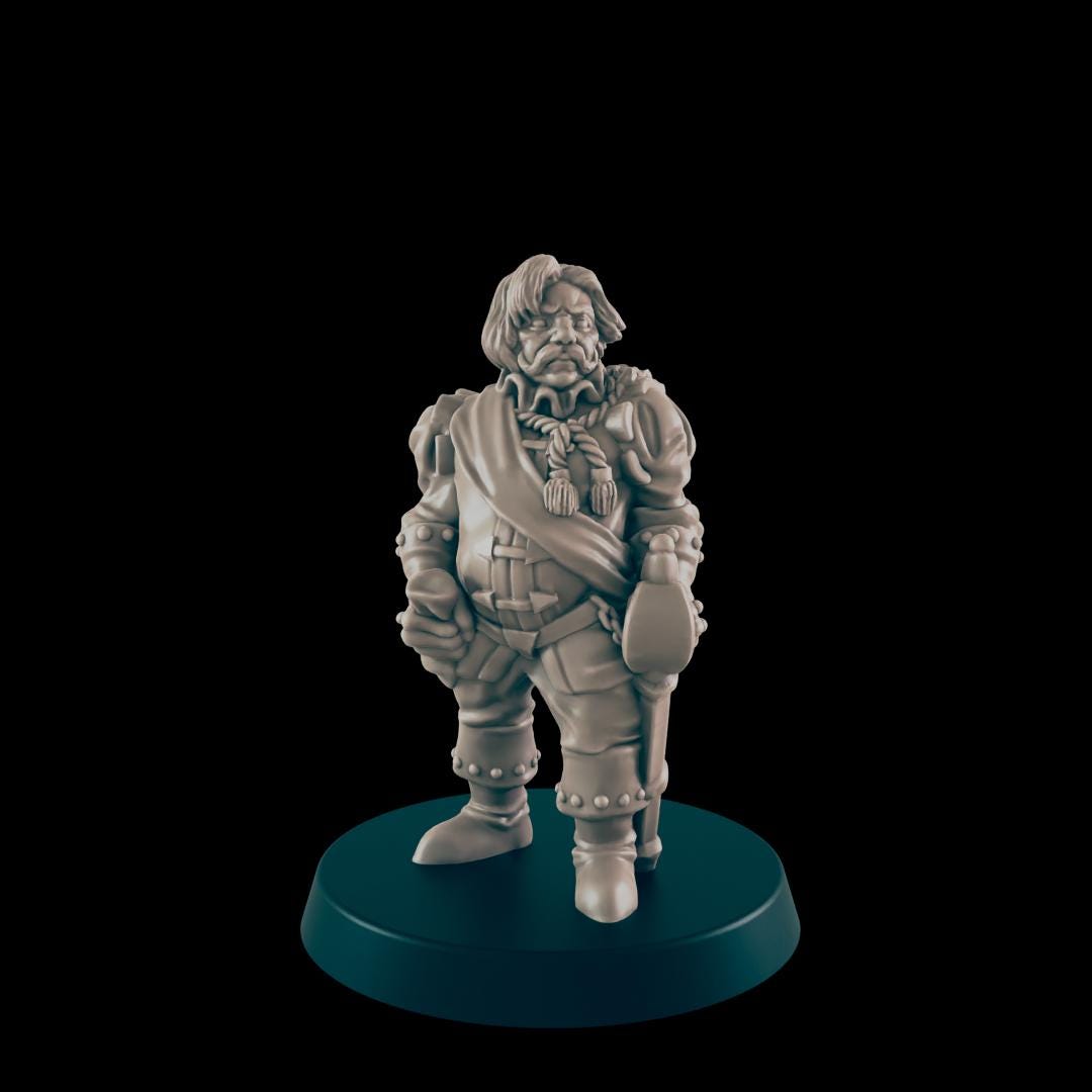 Upper Class Nobles and Kids  | 25mm - 100mm Scale | DnD | EC3D Fantasy Mini | Everyday Folk