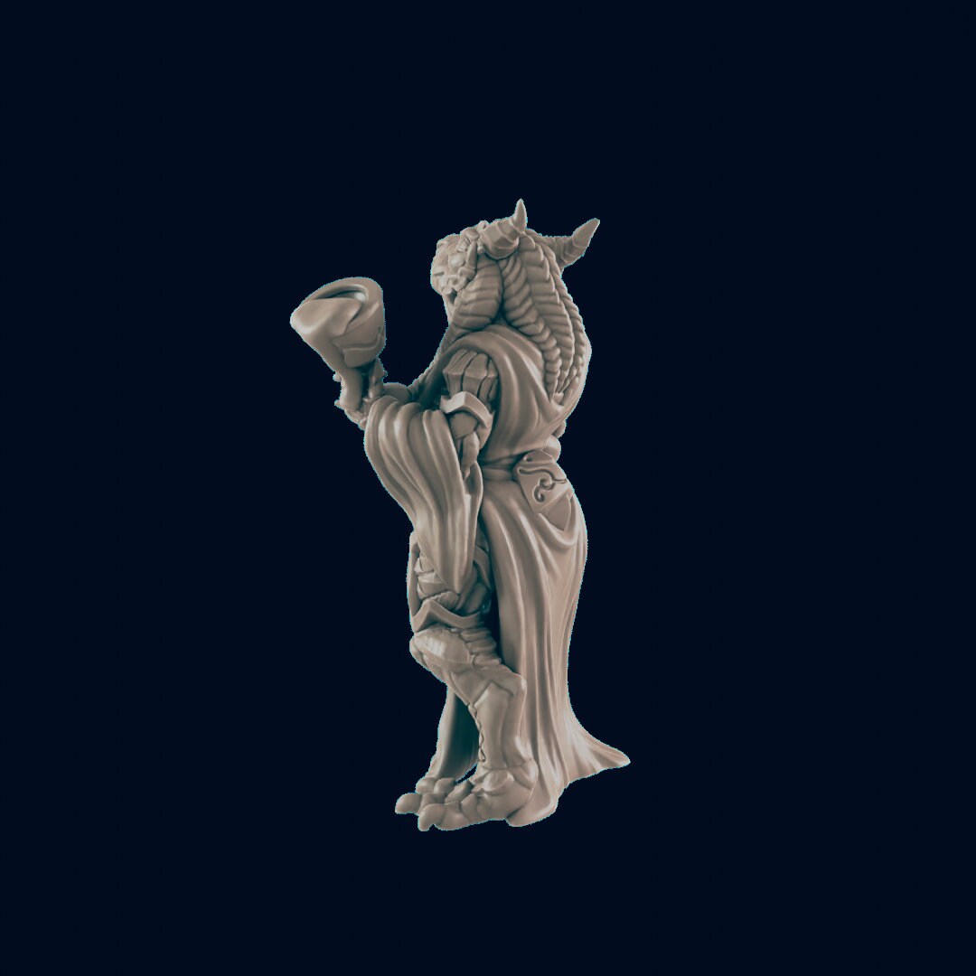 NPC Dragonborn Female Noble - 25mm - 75mm Scale | DnD | EC3D Fantasy Mini | Townsfolk