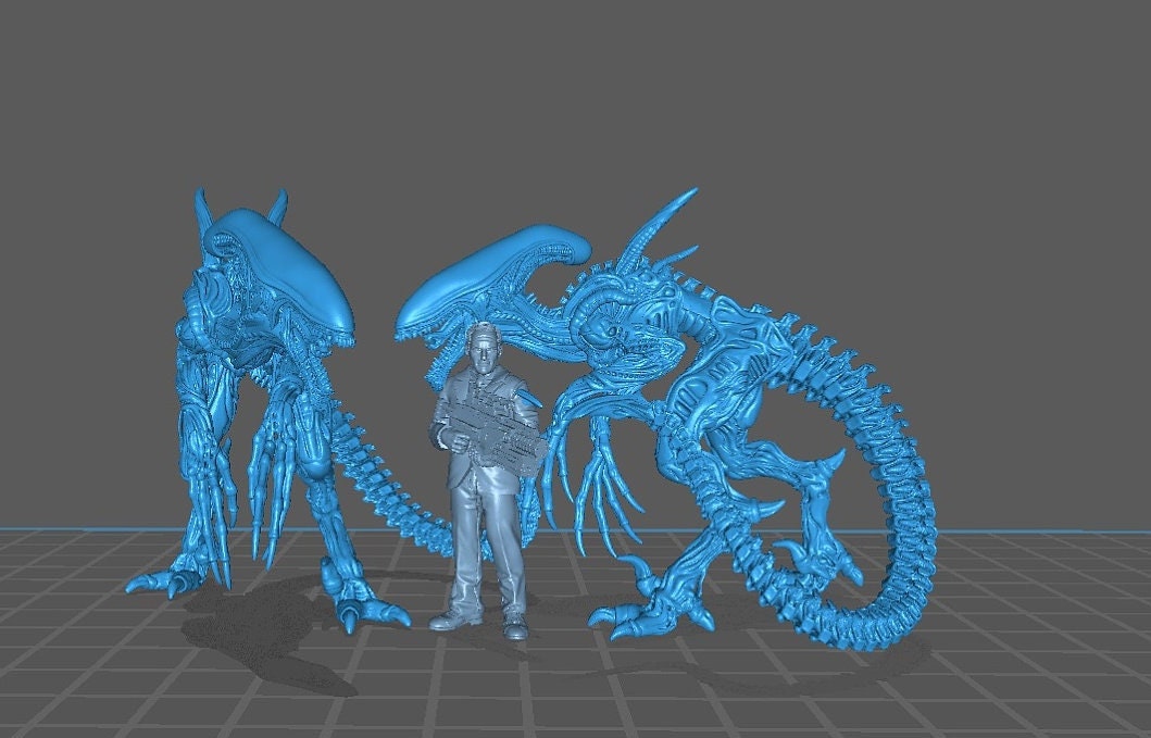 Xeno Utahraptor A - 32mm Scale Alien Miniature | RPG | Sci fi | Cyberpunk | Role Playing | DnD | Papsikel