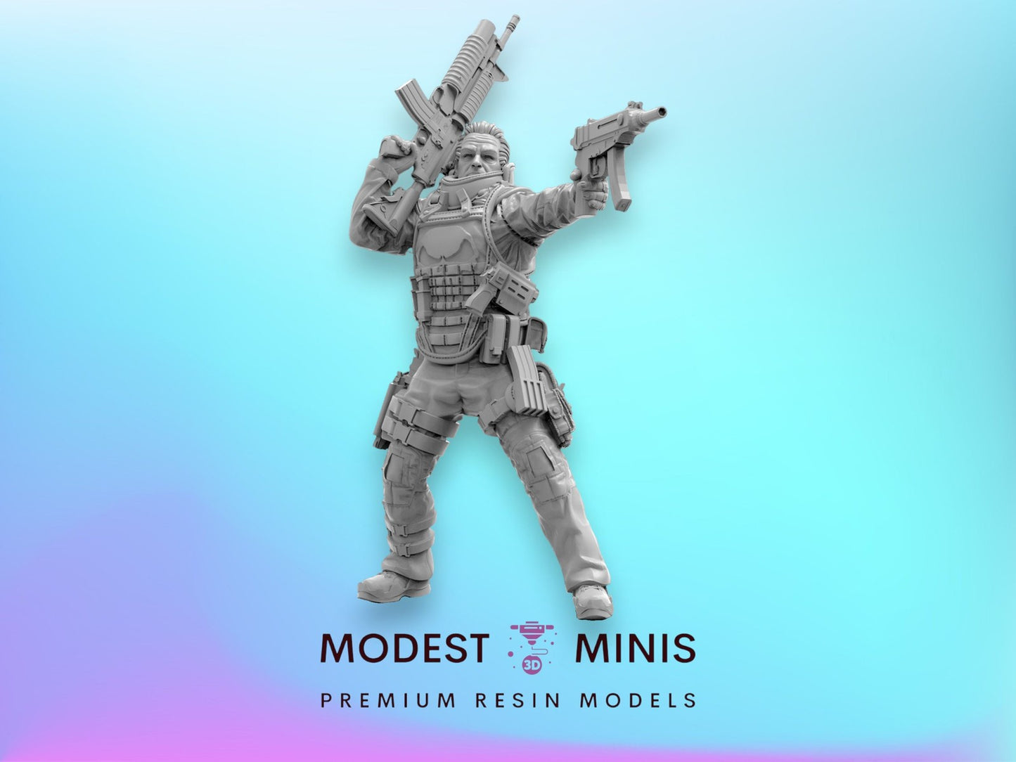 Warzone B Punisher- 40mm  Miniature | Crisis Protocol Proxy | Trident