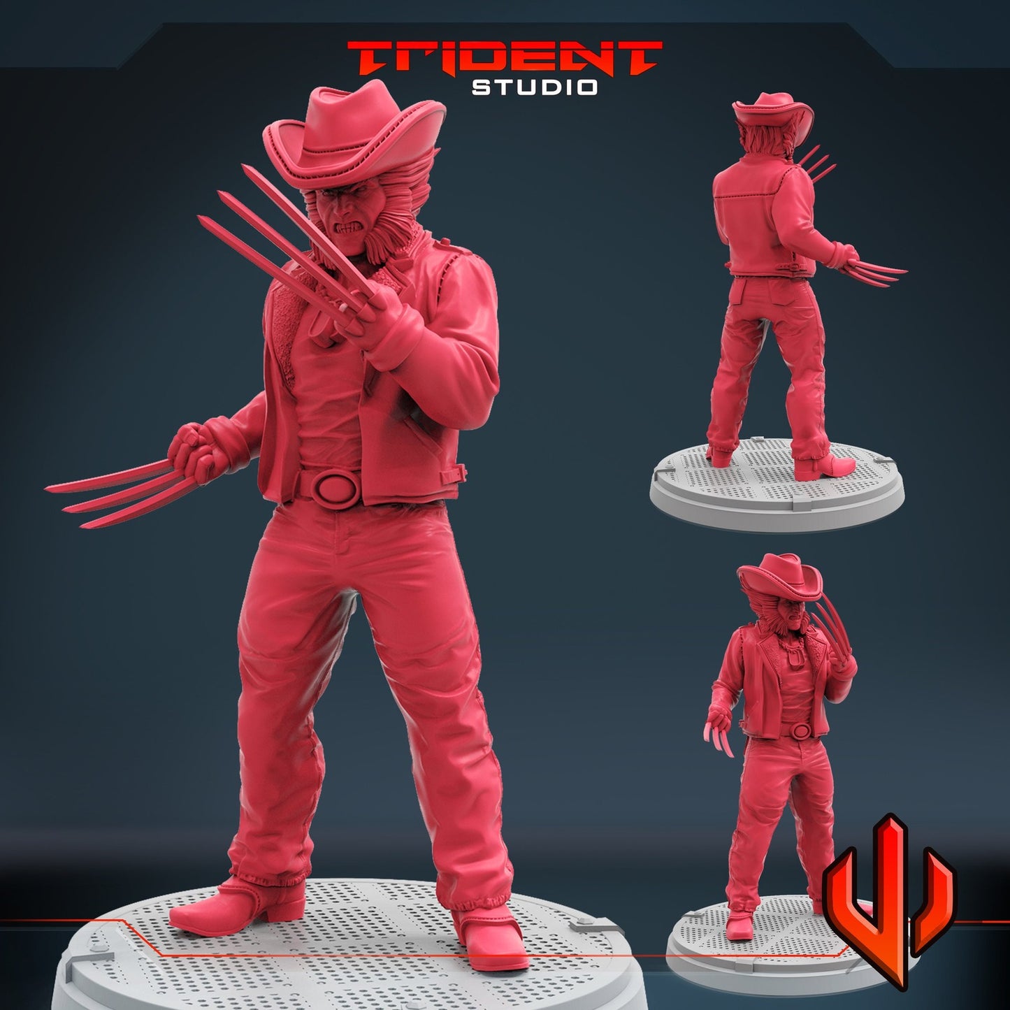 Cowboy Berserker - 40mm  Miniature | Crisis Protocol Proxy | Trident