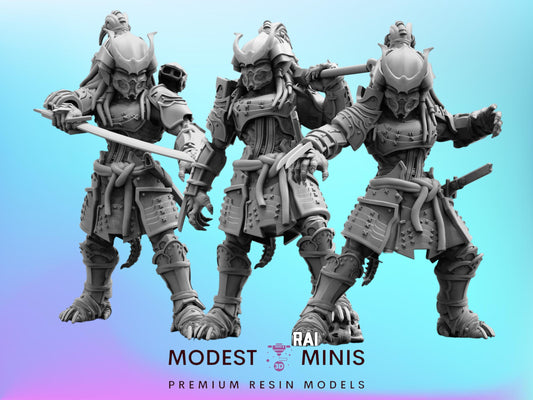 Oni Samurai Skull Hunters - Resin 3D Print Alien Miniature | RPG | Sci fi | Cyberpunk | Role Playing | DnD | Papsikel