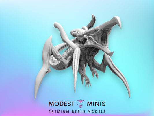 75mm Alien Arachnid Hybrid Warrior B - 32mm Scale Alien Miniature | RPG | Sci fi | Cyberpunk | Role Playing | DnD | Papsikel