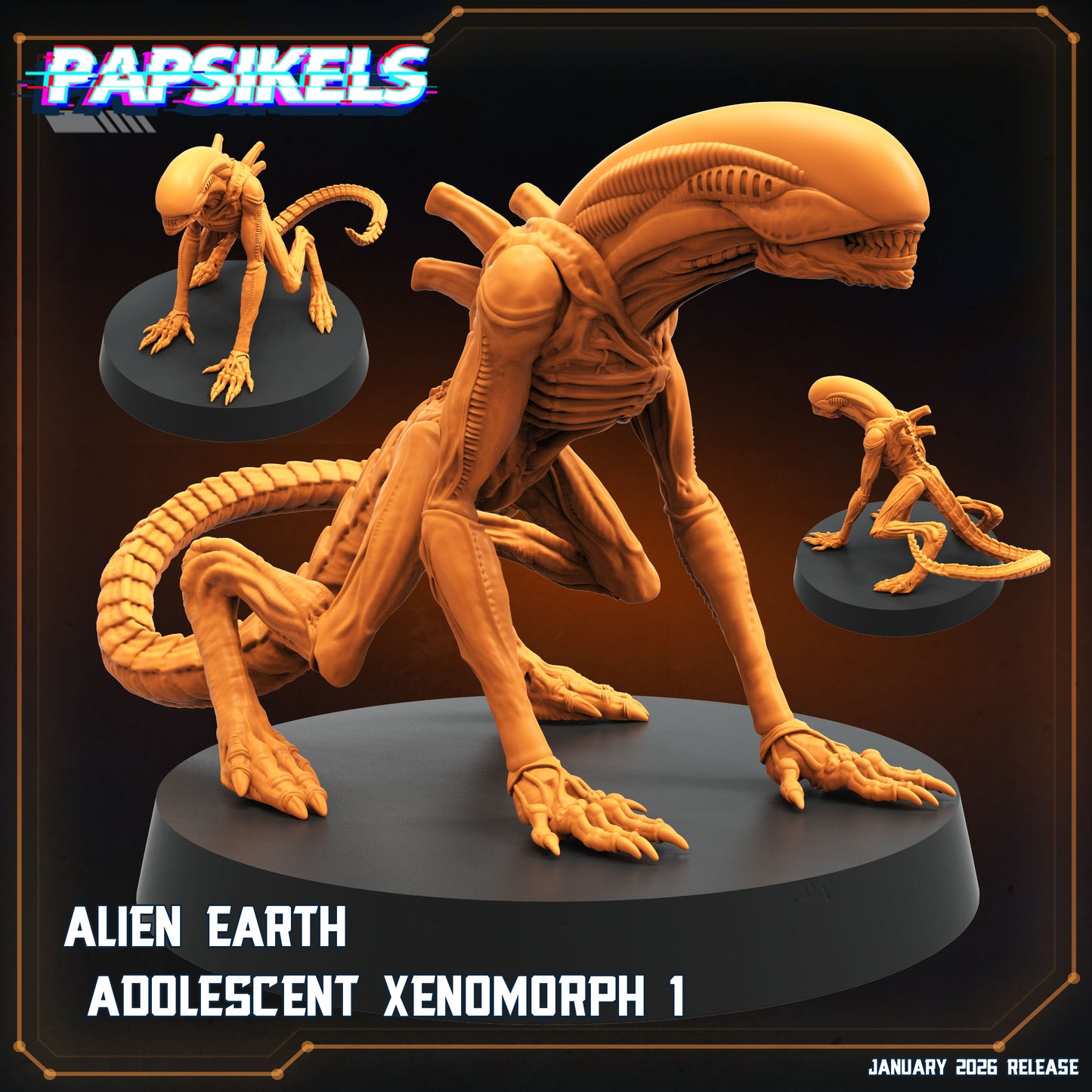 Adolescent Xeno | 28mm - 75mm Scale Aliens Miniature | Papsikel