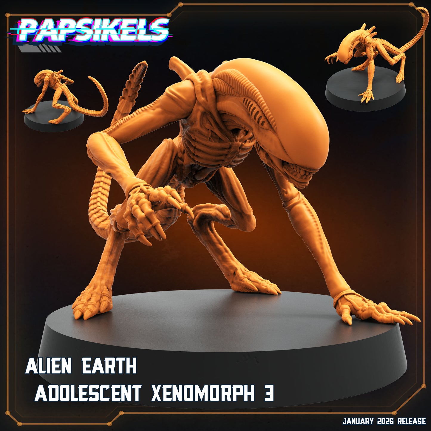 Adolescent Xeno | 28mm - 75mm Scale Aliens Miniature | Papsikel