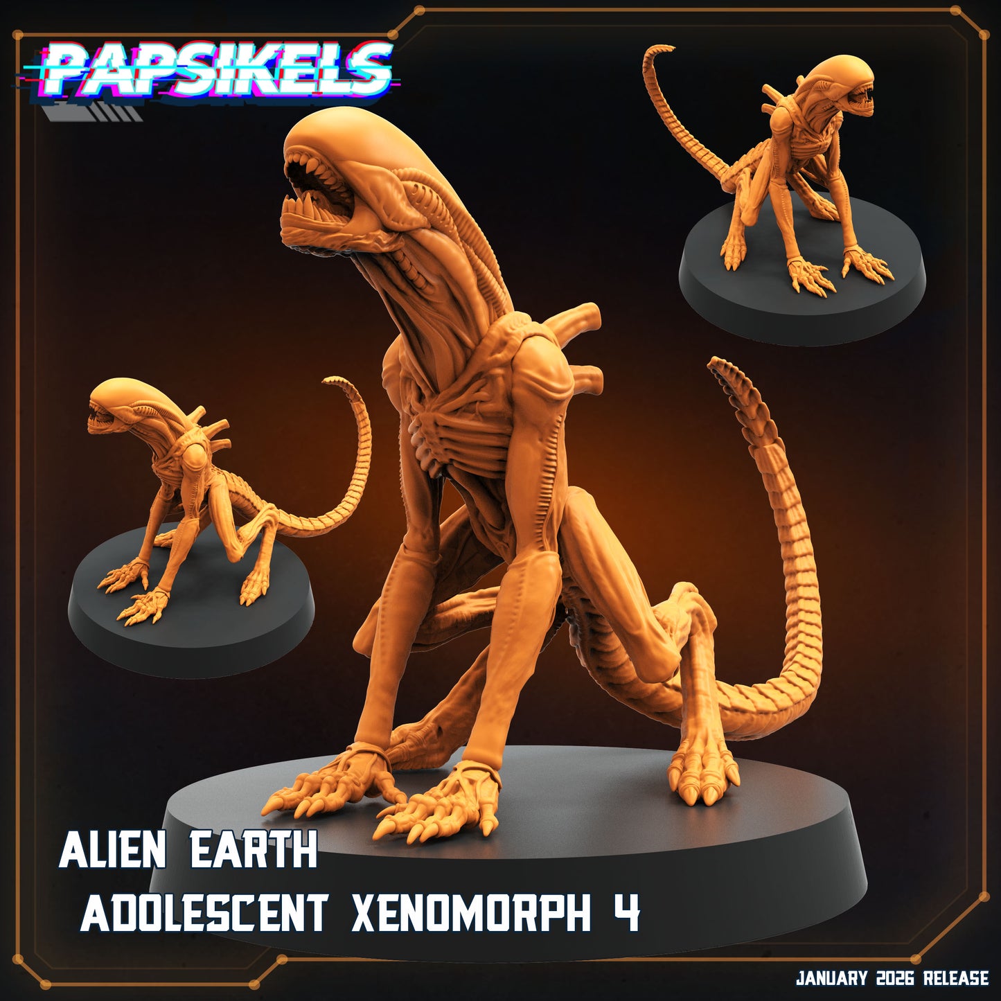 Adolescent Xeno | 28mm - 75mm Scale Aliens Miniature | Papsikel