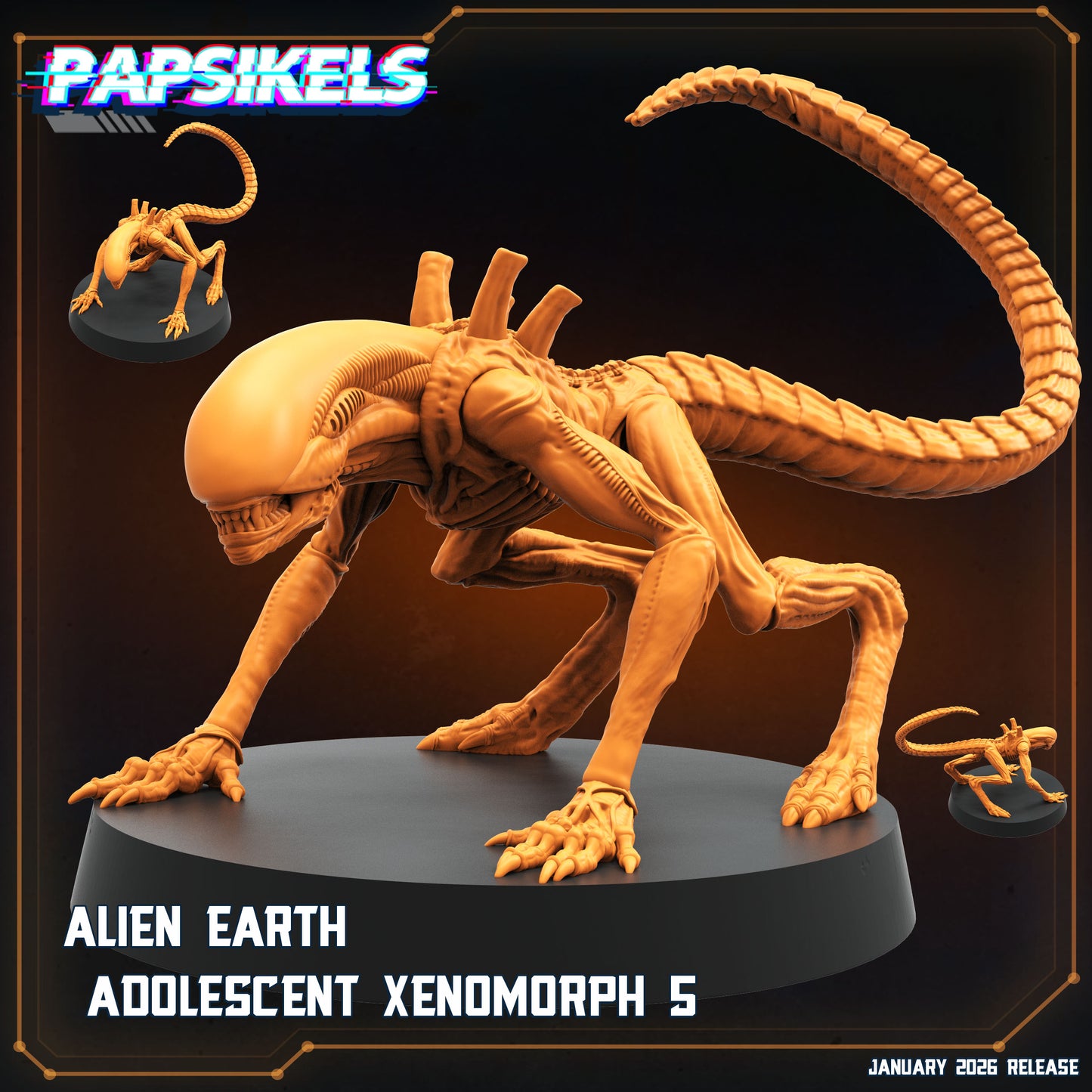 Adolescent Xeno | 28mm - 75mm Scale Aliens Miniature | Papsikel
