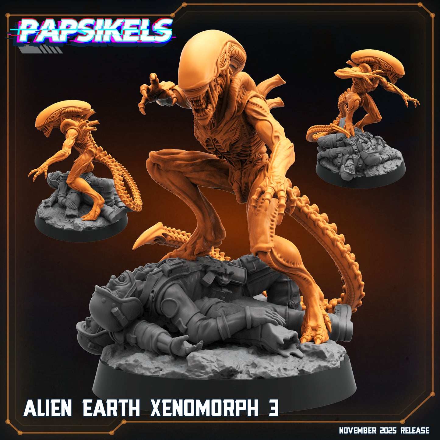 Alien Earth Xeno - 32mm Scale Aliens Miniature | RPG | Sci fi | Papsikels