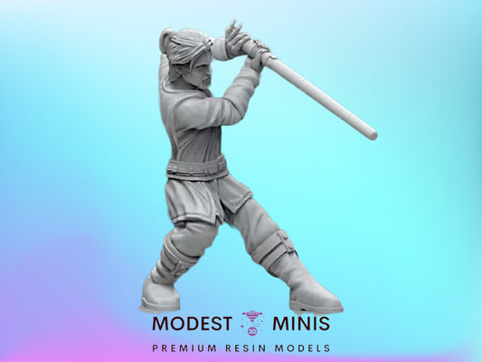 Mystical Ace Pilot - 28mm - 40mm Scale  Black Remnant Star Wars Mini