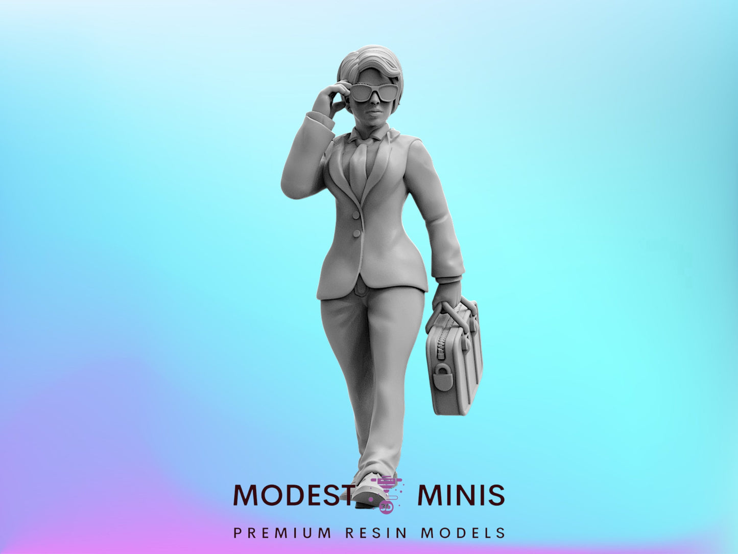 Agent Moon - 28mm+ Scale Cyberpunk Miniature | Sci fi | Papsikels