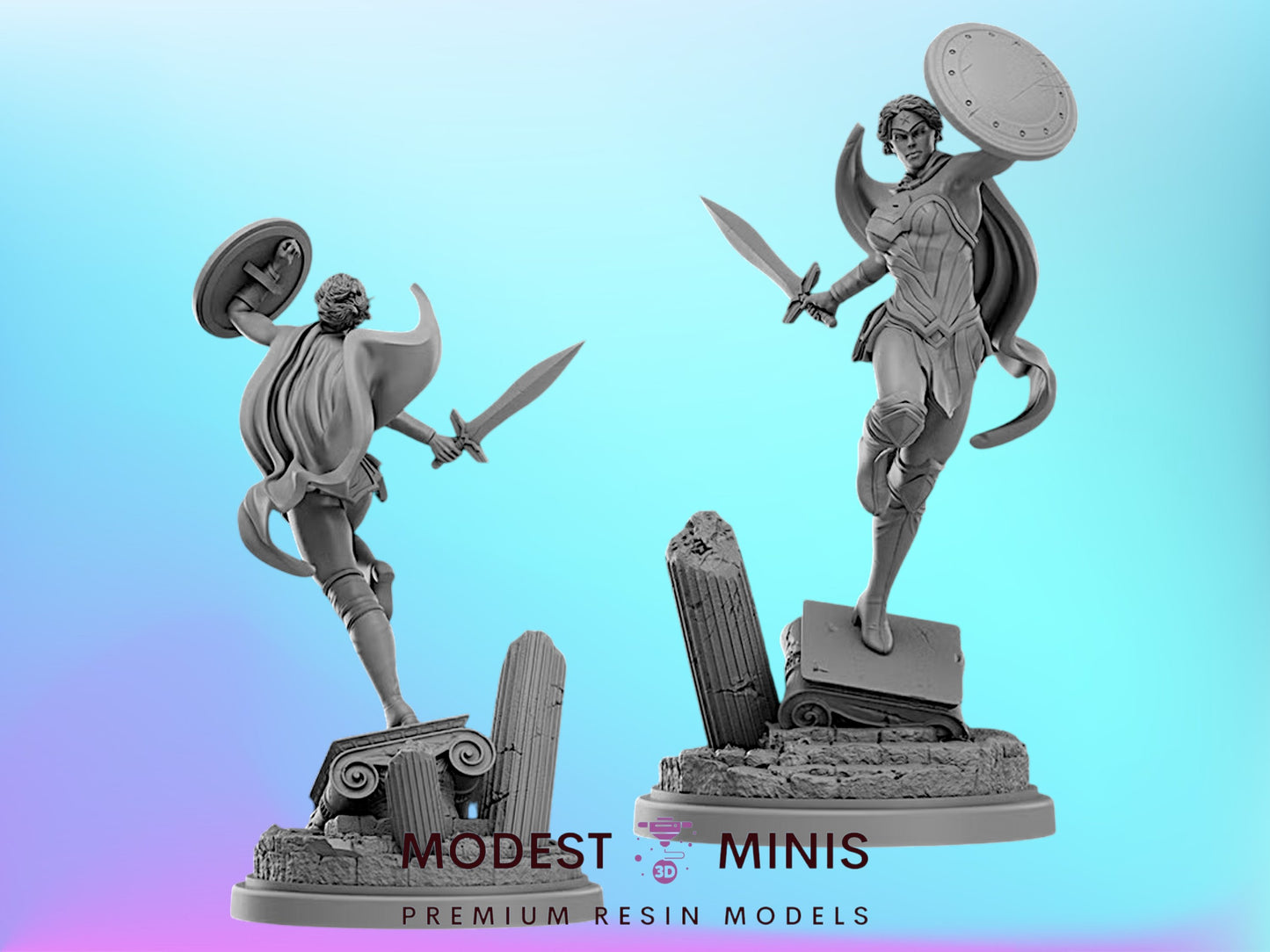 Amazonian Paragon | 32mm - 40mm Mini | Crisis Protocol Proxy | Superhero | Hall of Heroes