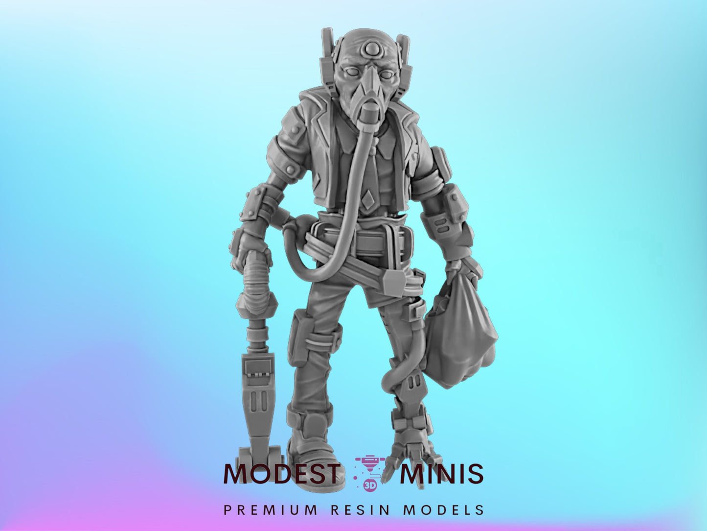 Amputee Traveler | 25mm - 75mm Scale | DnD | EC3D Cyberpunk Mini | Ghost City