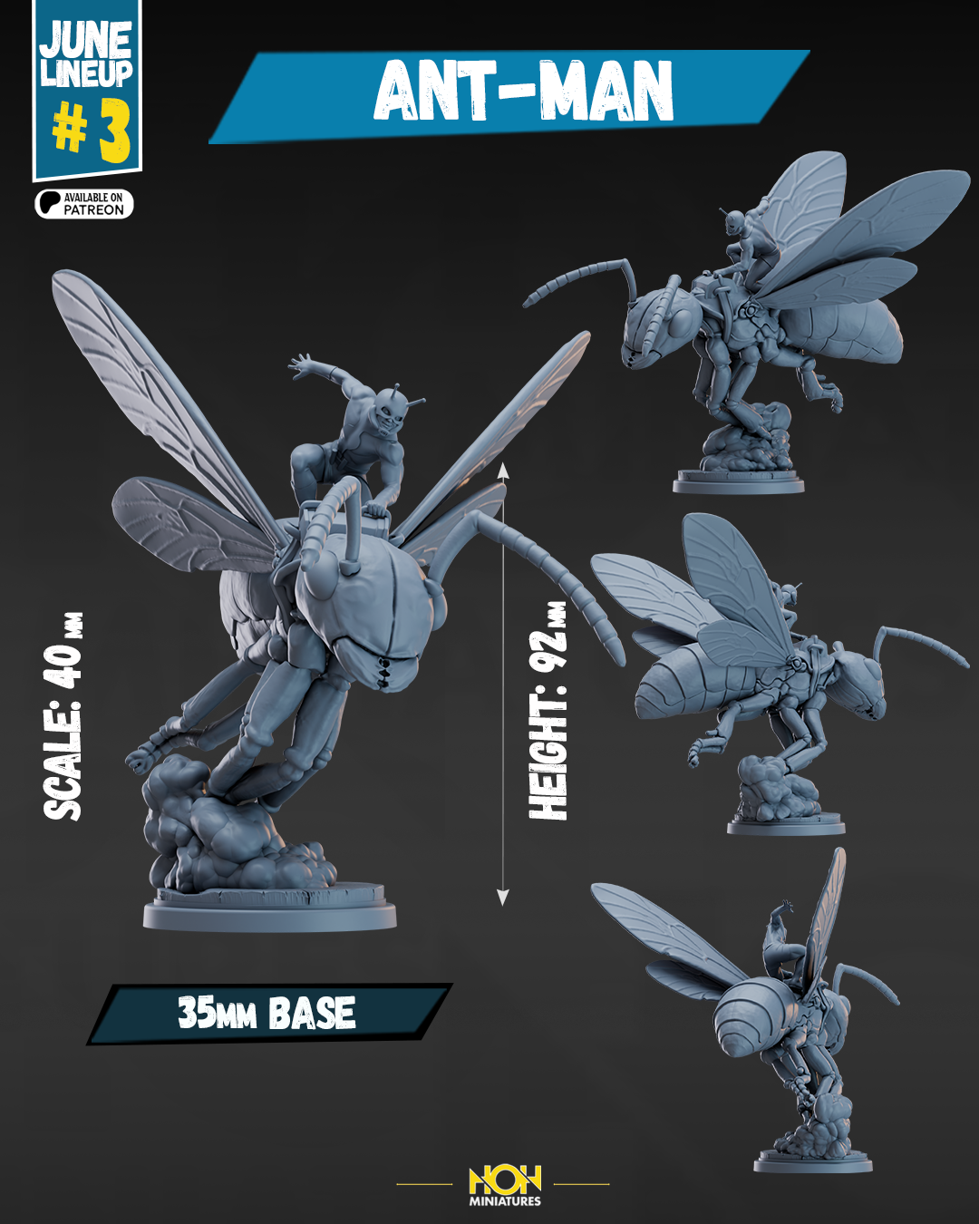 Ant-Man | 32mm - 40mm Mini | Crisis Protocol Proxy | Superhero | Hall of Heroes