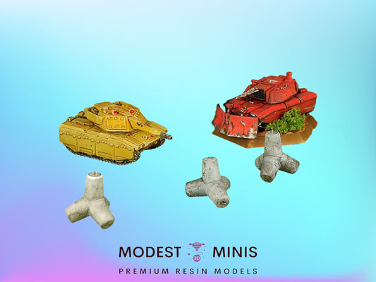 Anti-Tank Barriers | 1:265 | 285 | 6mm Battletech Scale | Sir Mortimer