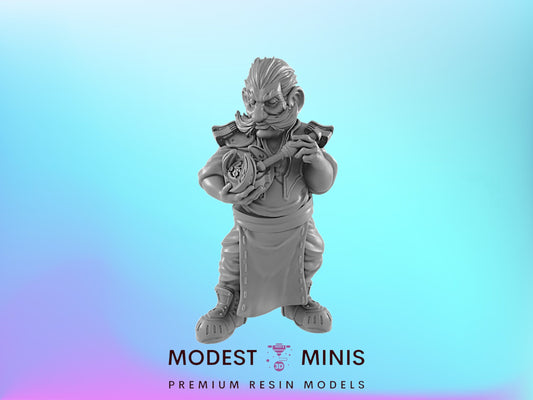 Gnome Artisan | 25mm to 100mm Steampunk Mini | DnD | EC3D