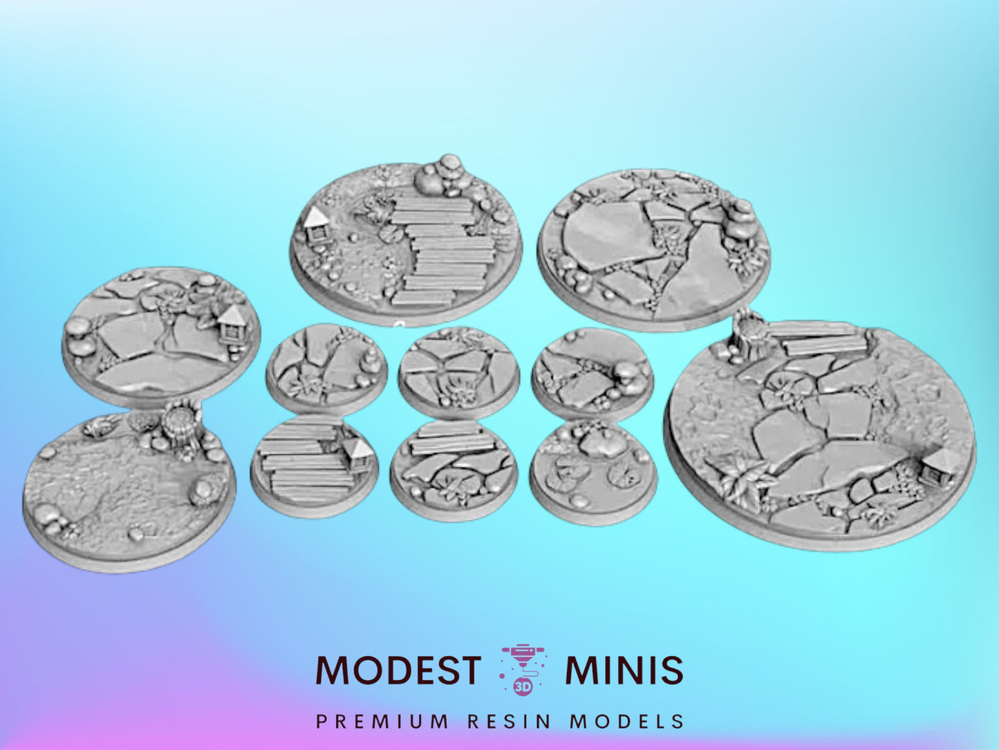 Asian Theme Bases | 25mm - 100mm | DnD Mini | Fantasy
