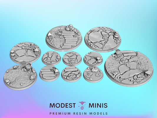 Asian Theme Bases | 25mm - 100mm | DnD Mini | Fantasy