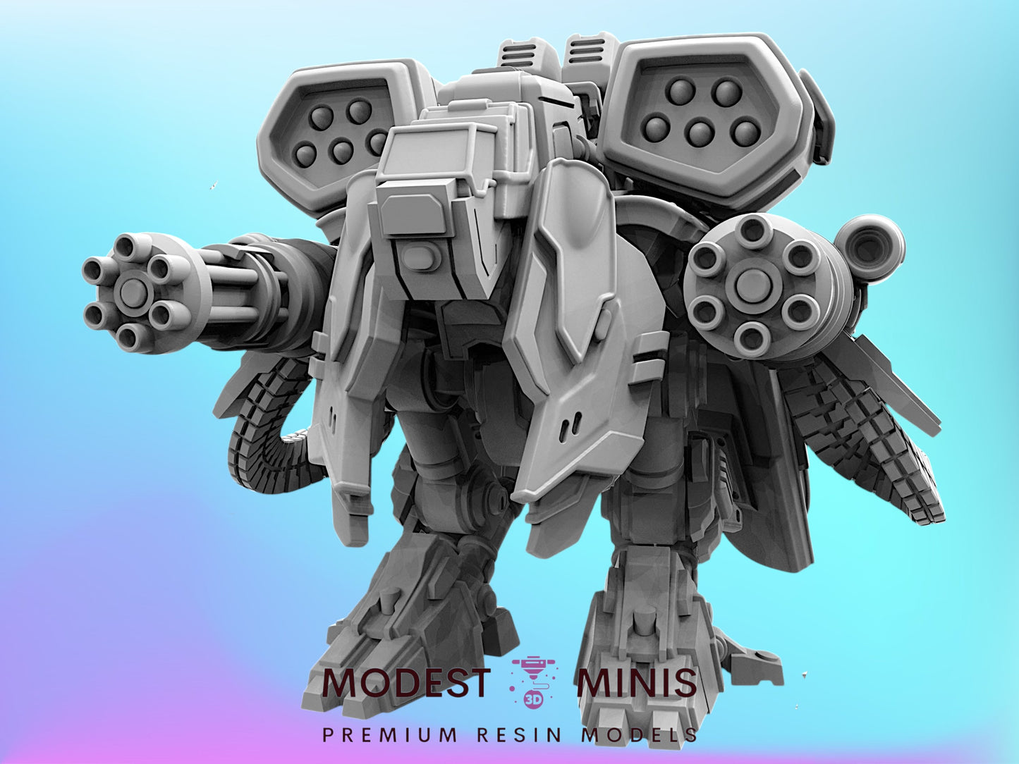 Human Armored Assault Walker AA Interceptor - 32mm Scale Cyberpunk Shadowrun | Papsikels