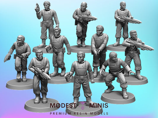 Red Shirts alt uniforms - 28mm - 75mm Scale | Sci Fi | Star Trek Mini