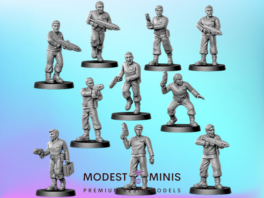 Red Shirts - 28mm - 75mm Scale | Sci Fi | Star Trek Mini