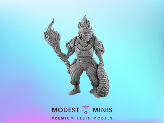 Azer 2 - 25mm - 75mm Scale | DnD | EC3D Fantasy Mini | Beasts and Baddies